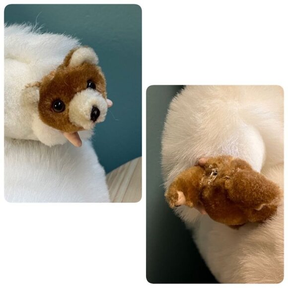 Vintage Porcelain Doll Baby Cuddle Kins From Cuddleville Crying over Bear 1991 - Picture 10 of 10